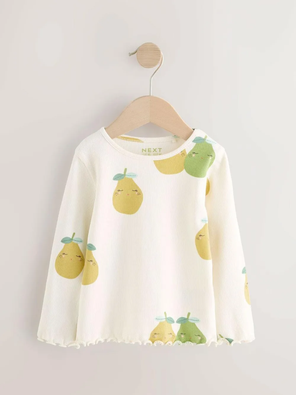 Outlet Next Light Pink Ribbed Long Sleeve Tops 5 Pack (3mths-7yrs)