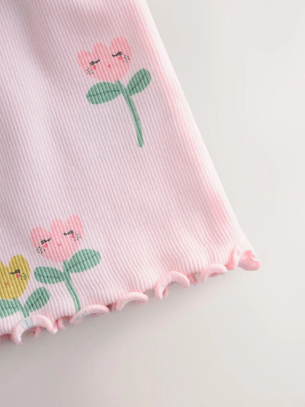 Outlet Next Light Pink Ribbed Long Sleeve Tops 5 Pack (3mths-7yrs)