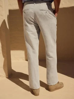Next Regular Fit Cotton Linen Twill Chino Trousers^ Pants & Chinos