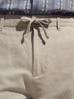 Next Regular Fit Cotton Linen Twill Chino Trousers^ Pants & Chinos