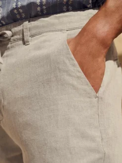 Next Regular Fit Cotton Linen Twill Chino Trousers^ Pants & Chinos