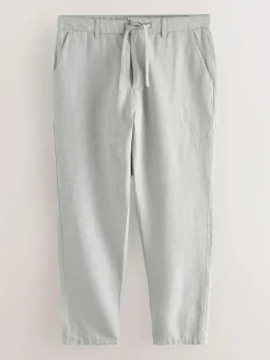 Next Regular Fit Cotton Linen Twill Chino Trousers^ Pants & Chinos