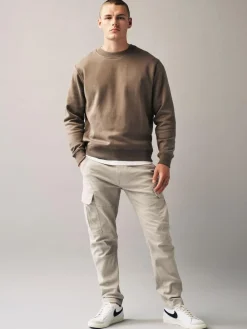 Discount Next Light Stone Slim Fit Cotton Stretch Cargo Trousers