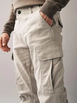 Discount Next Light Stone Slim Fit Cotton Stretch Cargo Trousers
