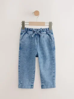 New Next Tie Waist Jeans (3mths-7yrs) Light Wash