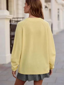 Next Light Yellow N.Premium 100% Merino Wool V-Neck Jumper^Women Knitwear|Knitwear