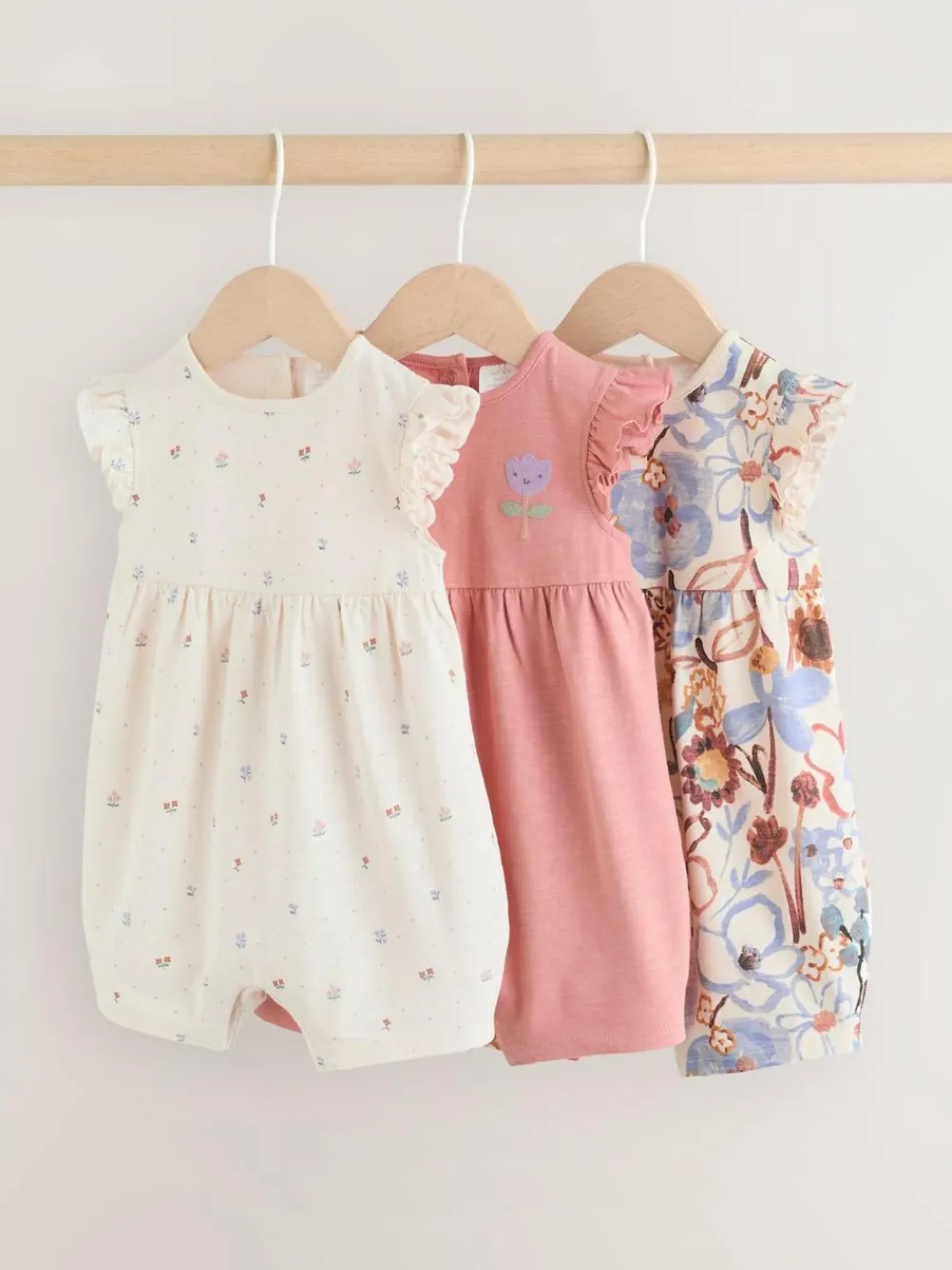 Next 3 Pack Baby Rompers^ Baby Girls|Baby Girls