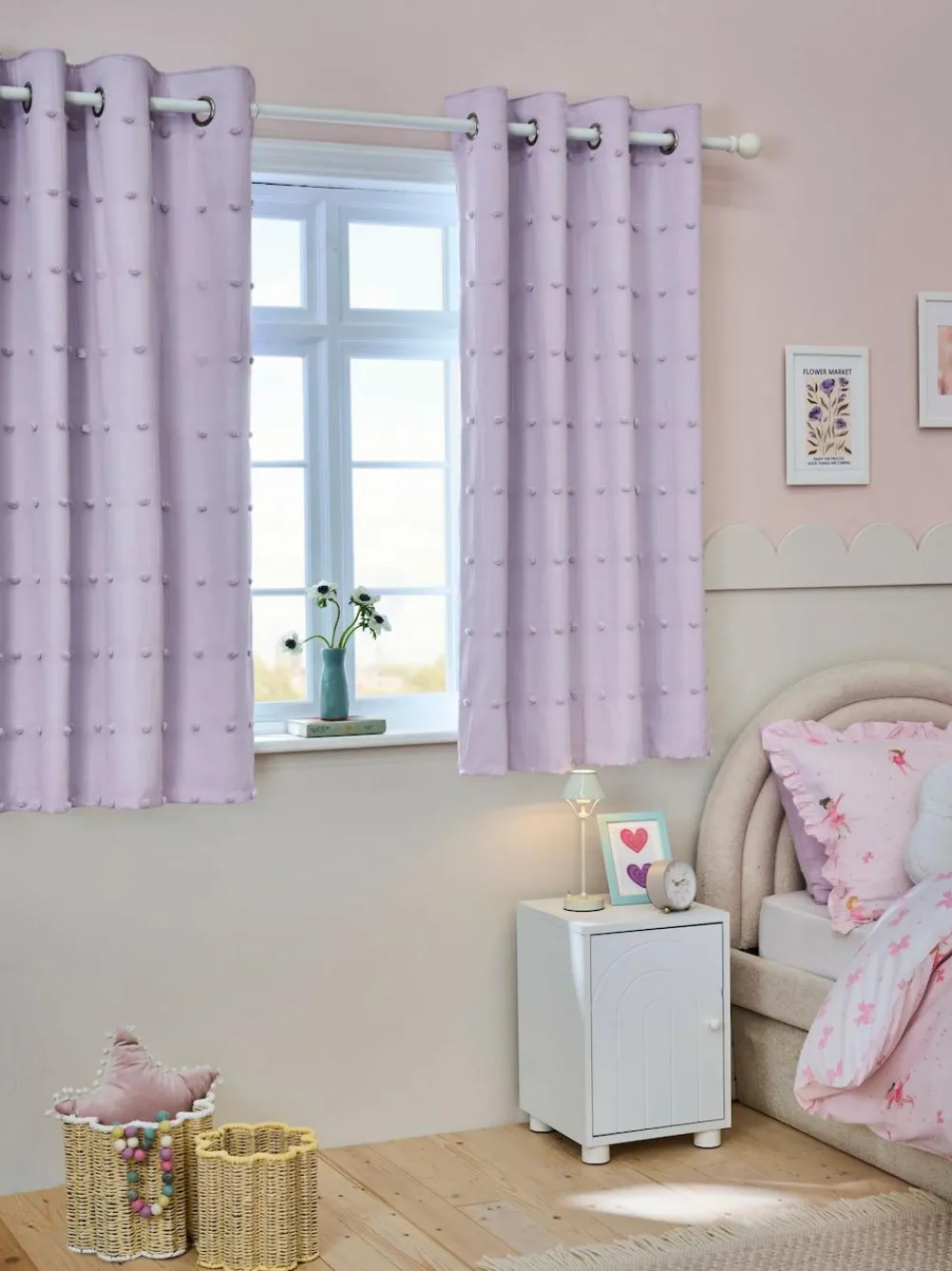 Next Bobble Pom Eyelet Blackout Curtains^ Curtains & Blinds