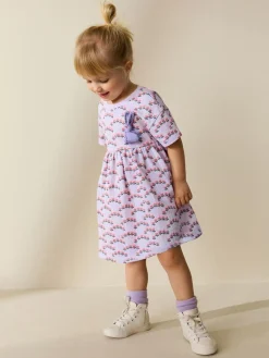 Best Next Lilac Bunny Jersey Dress (3mths-7yrs)