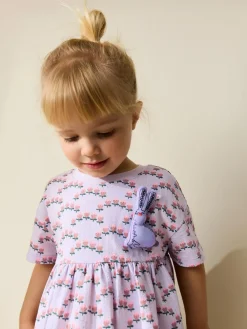 Best Next Lilac Bunny Jersey Dress (3mths-7yrs)