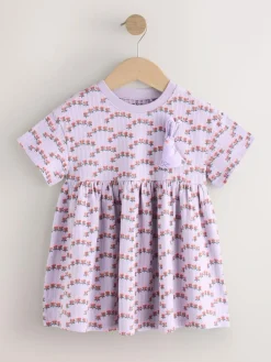 Best Next Lilac Bunny Jersey Dress (3mths-7yrs)