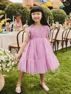 Best Next Mesh Flower Girl Dress (3-16yrs) Lilac