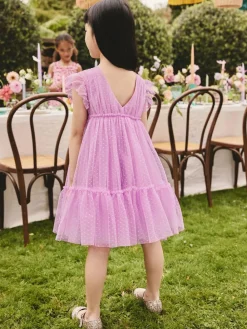 Best Next Mesh Flower Girl Dress (3-16yrs) Lilac