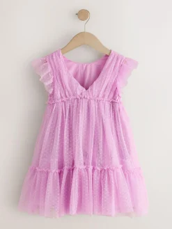 Best Next Mesh Flower Girl Dress (3-16yrs) Lilac