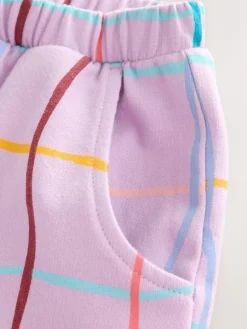 Next Lilac Purple Check Textured Barrel Leg Trousers (3mths-7yrs)^ Baby Winter Clothing|Pants & Leggings