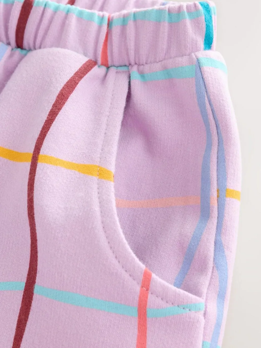 Next Lilac Purple Check Textured Barrel Leg Trousers (3mths-7yrs)^ Baby Winter Clothing|Pants & Leggings