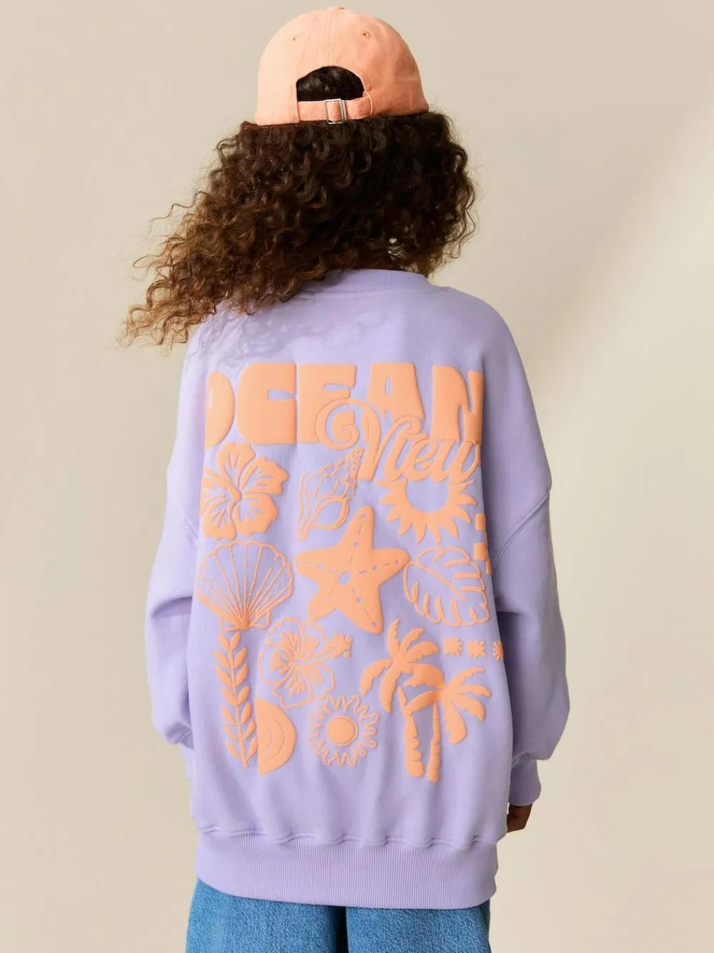 Online Next Sweatshirt (3-16yrs) Lilac Purple Flower