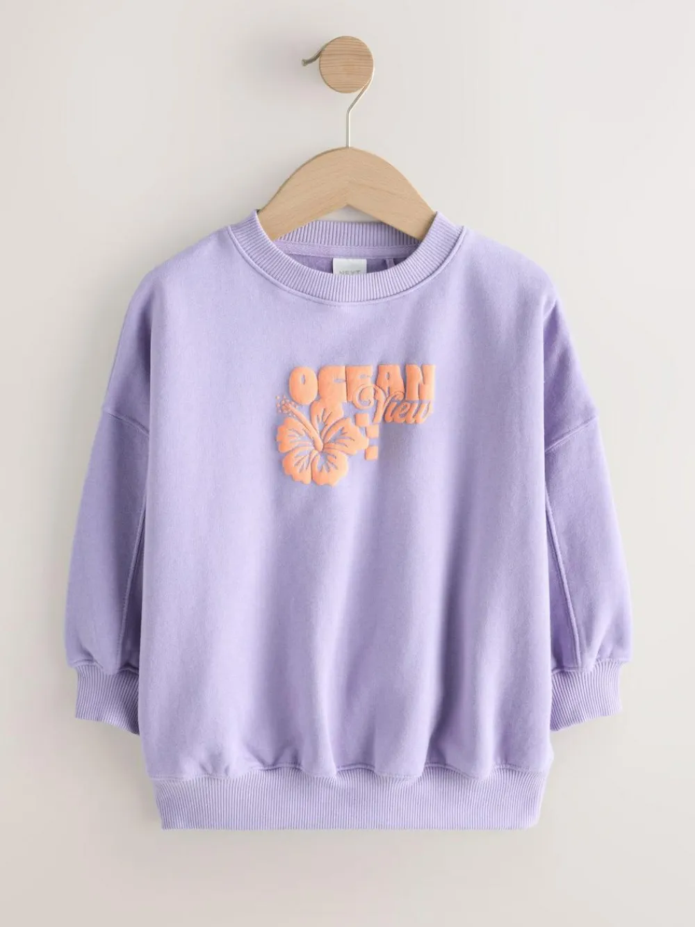 Online Next Sweatshirt (3-16yrs) Lilac Purple Flower