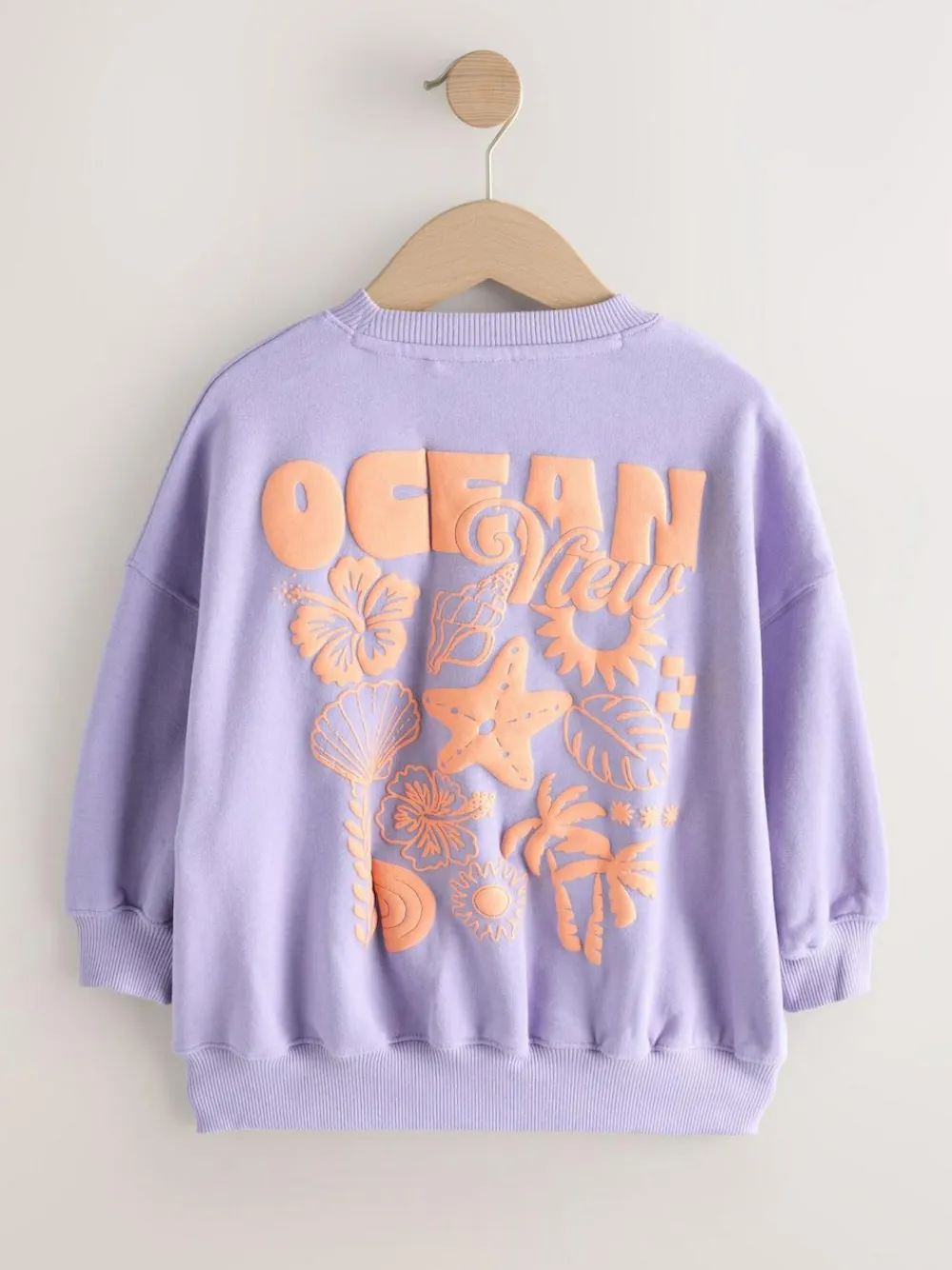 Online Next Sweatshirt (3-16yrs) Lilac Purple Flower