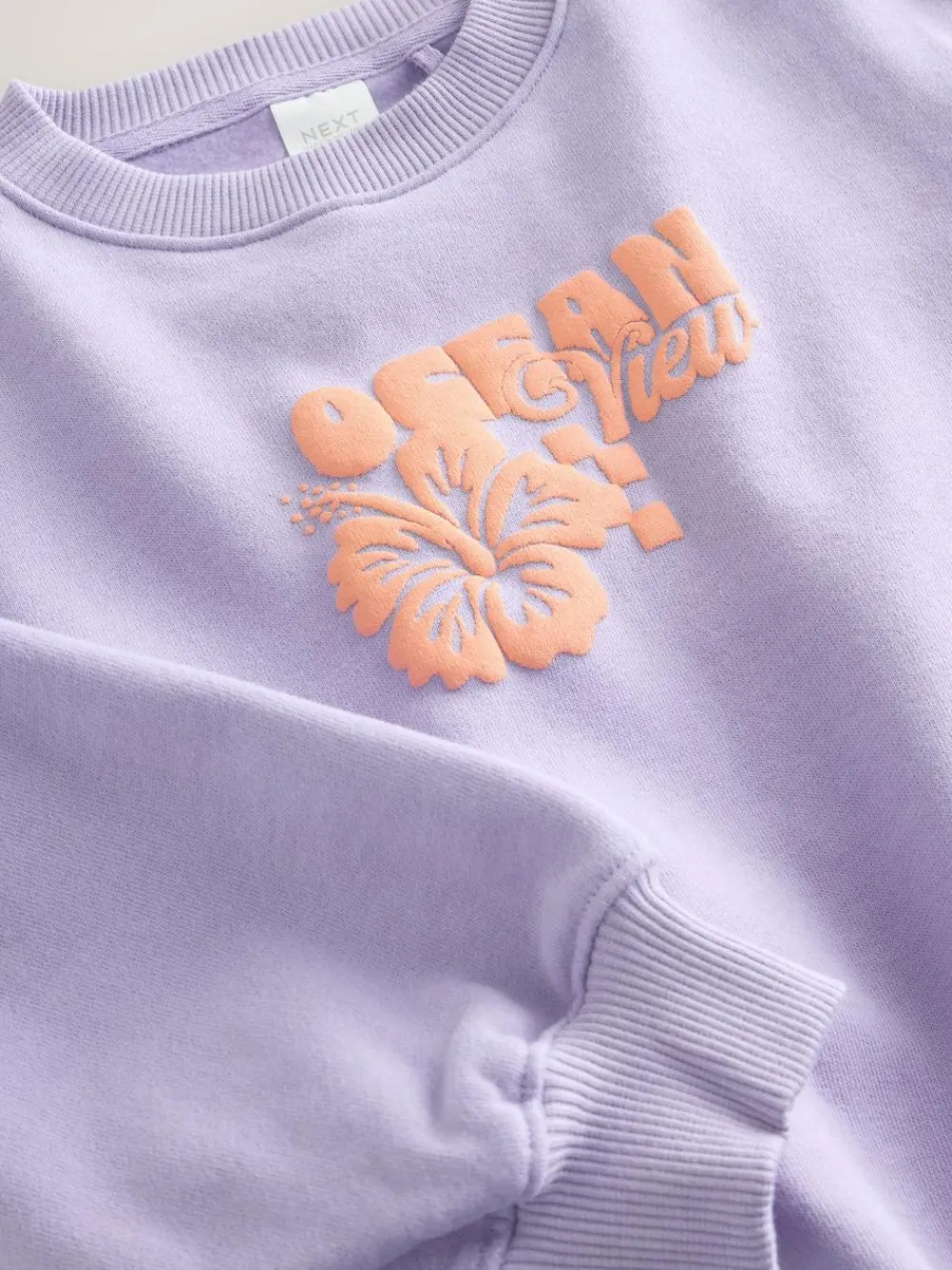 Online Next Sweatshirt (3-16yrs) Lilac Purple Flower