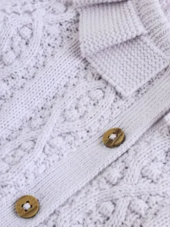 Best Next Lilac Purple Frill Collar Knitted Baby Cardigan (0mths-2yrs)