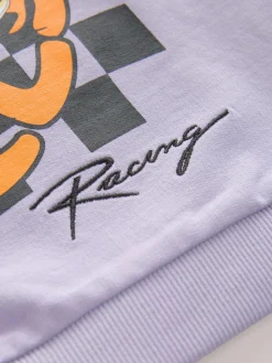 Next Lilac Purple Hot Wheels Check Short T-Shirt Set (9mths-8yrs)^BOY Shorts|Tops