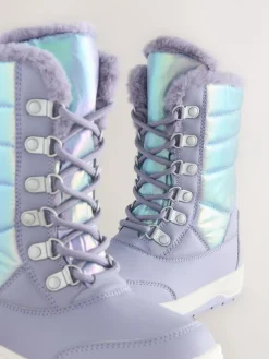 Next Lilac Purple Iridescent Waterproof Snow Boots^ Boots