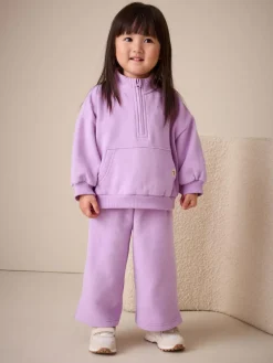 Next Lilac Purple Quarter Zip Sweatshirt (3mths-7yrs)