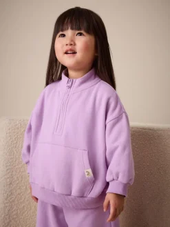 Next Lilac Purple Quarter Zip Sweatshirt (3mths-7yrs)