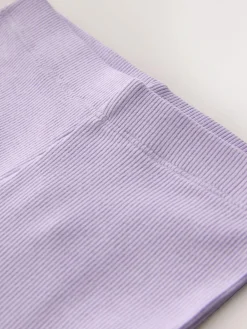 Hot Next Lilac Purple Rib Flare Leggings (3mths-7yrs)