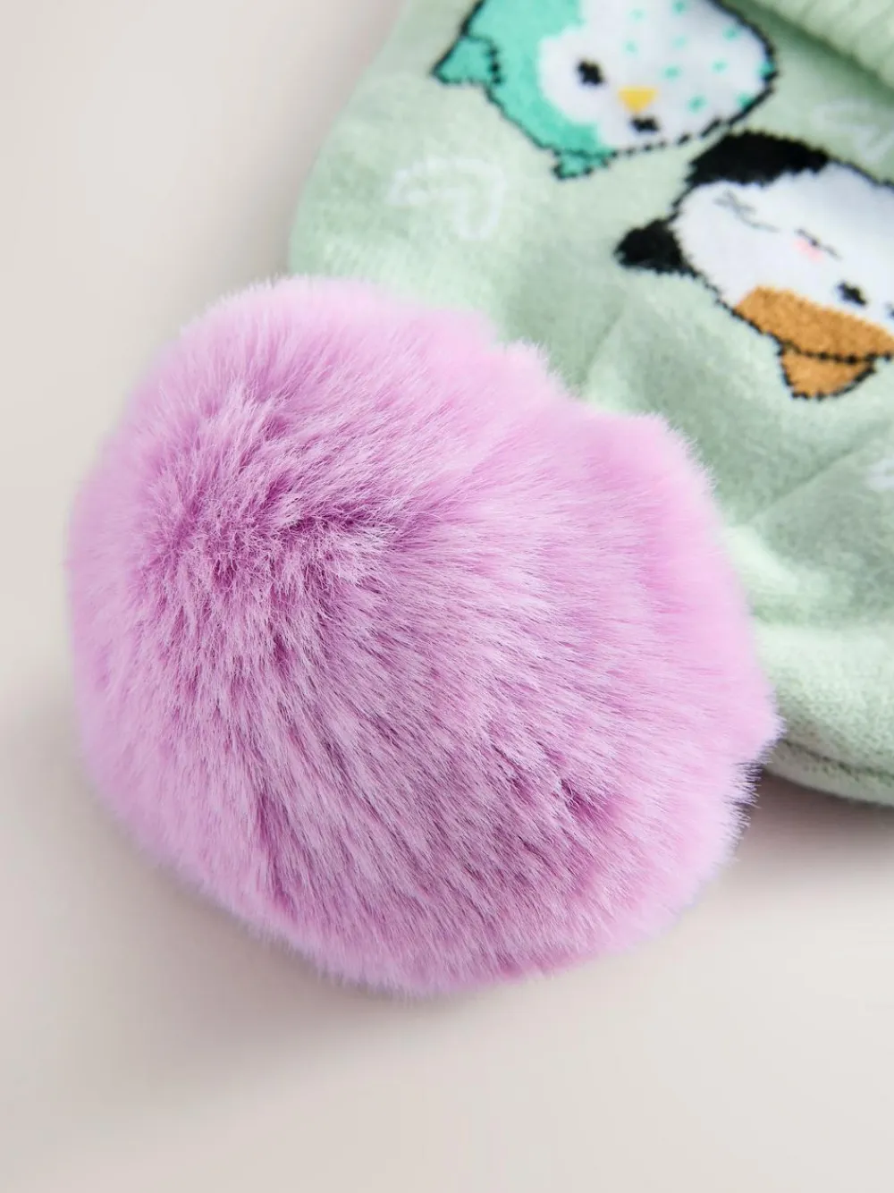 Outlet Next Lilac Purple Squishmallow Pom Beanie Hat (5-13yrs)