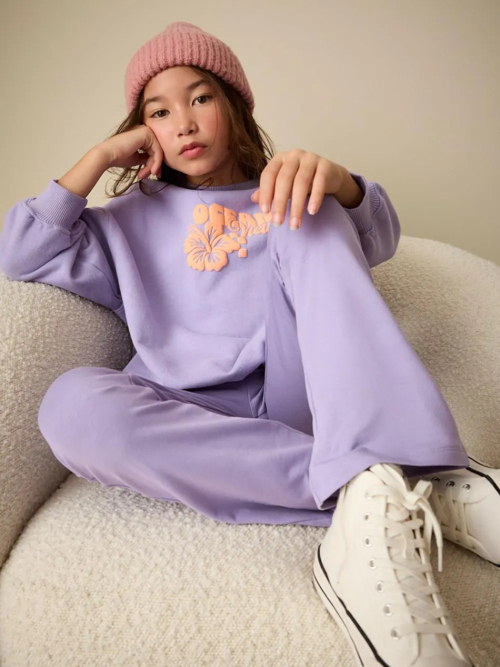 Discount Next Sweatshirt and Flare Leggings Set (3-16yrs) Lilac Purple