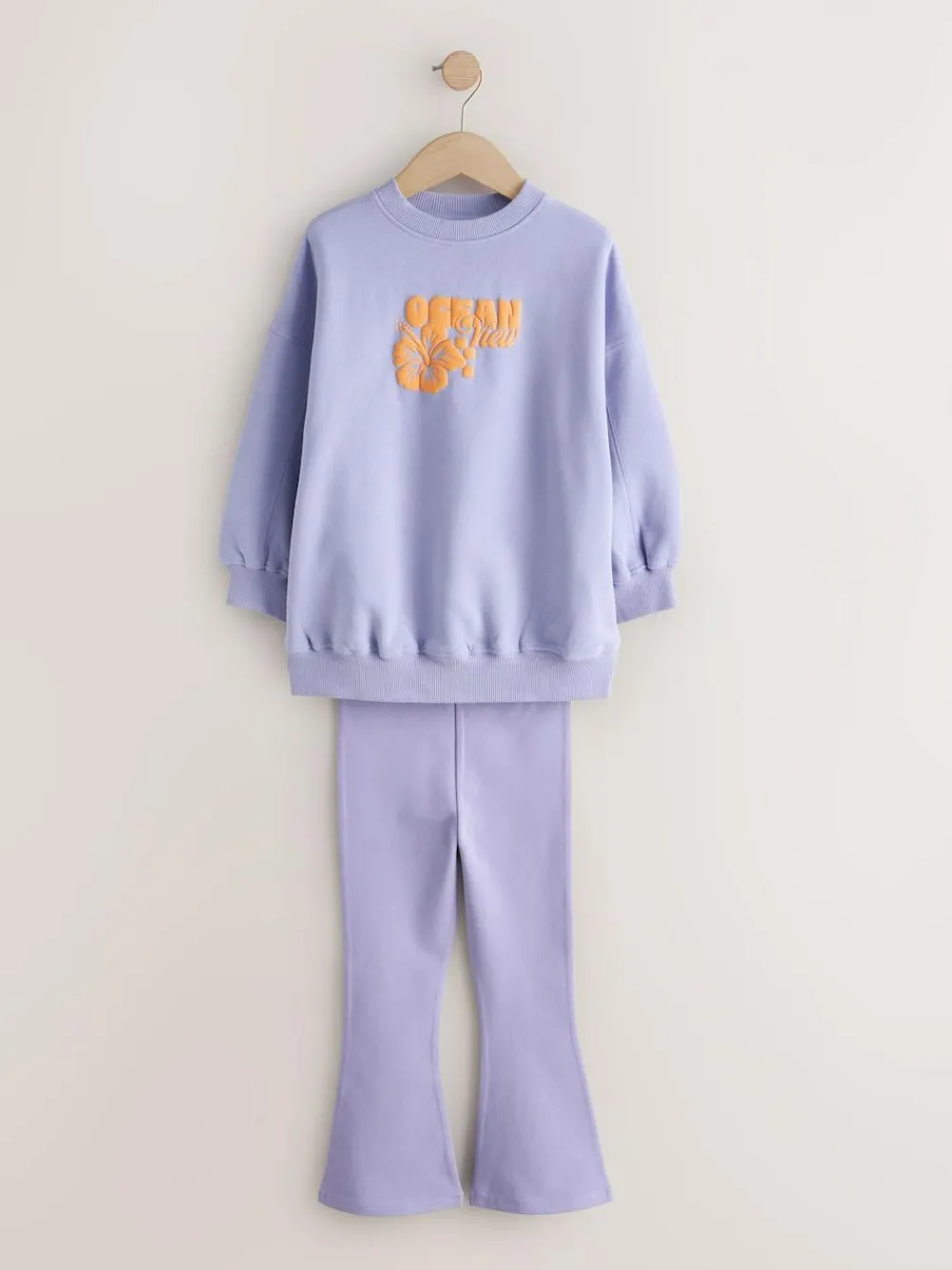 Discount Next Sweatshirt and Flare Leggings Set (3-16yrs) Lilac Purple