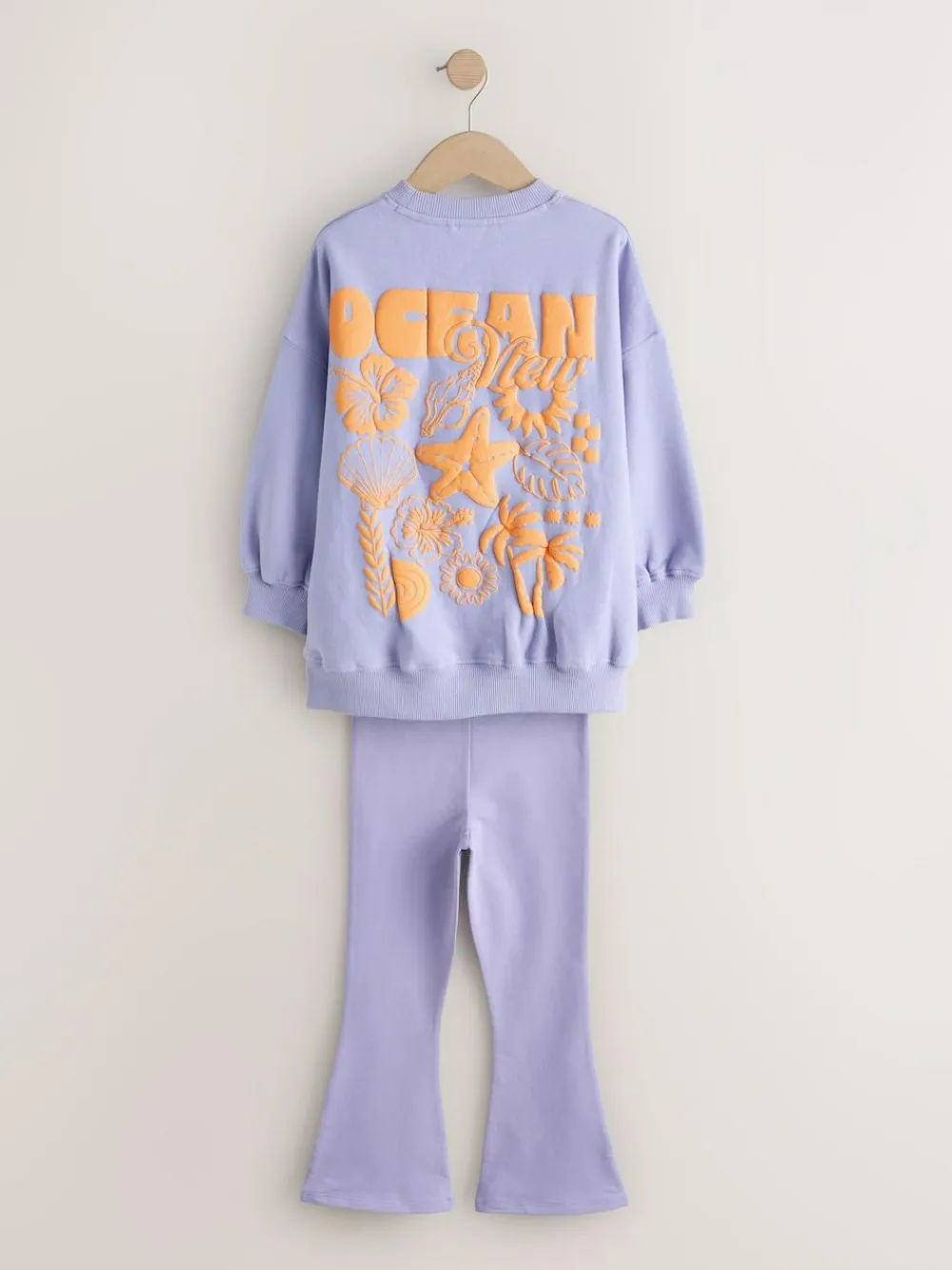 Discount Next Sweatshirt and Flare Leggings Set (3-16yrs) Lilac Purple