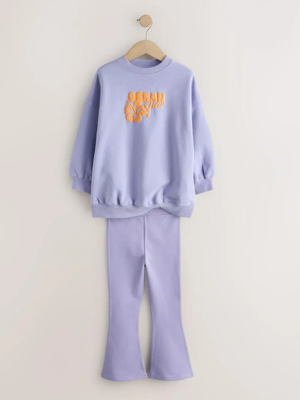 Discount Next Sweatshirt and Flare Leggings Set (3-16yrs) Lilac Purple