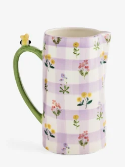 Outlet Next Lilac/White Gingham Floral Ceramic Jug Vase