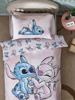 Hot Next Lilo & Stitch Purple Reversible 100% Cotton Duvet Cover and Pillowcase Set