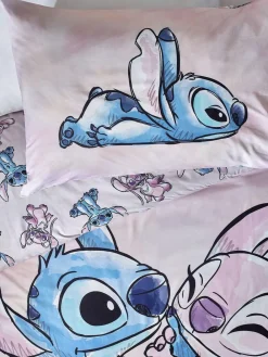 Hot Next Lilo & Stitch Purple Reversible 100% Cotton Duvet Cover and Pillowcase Set