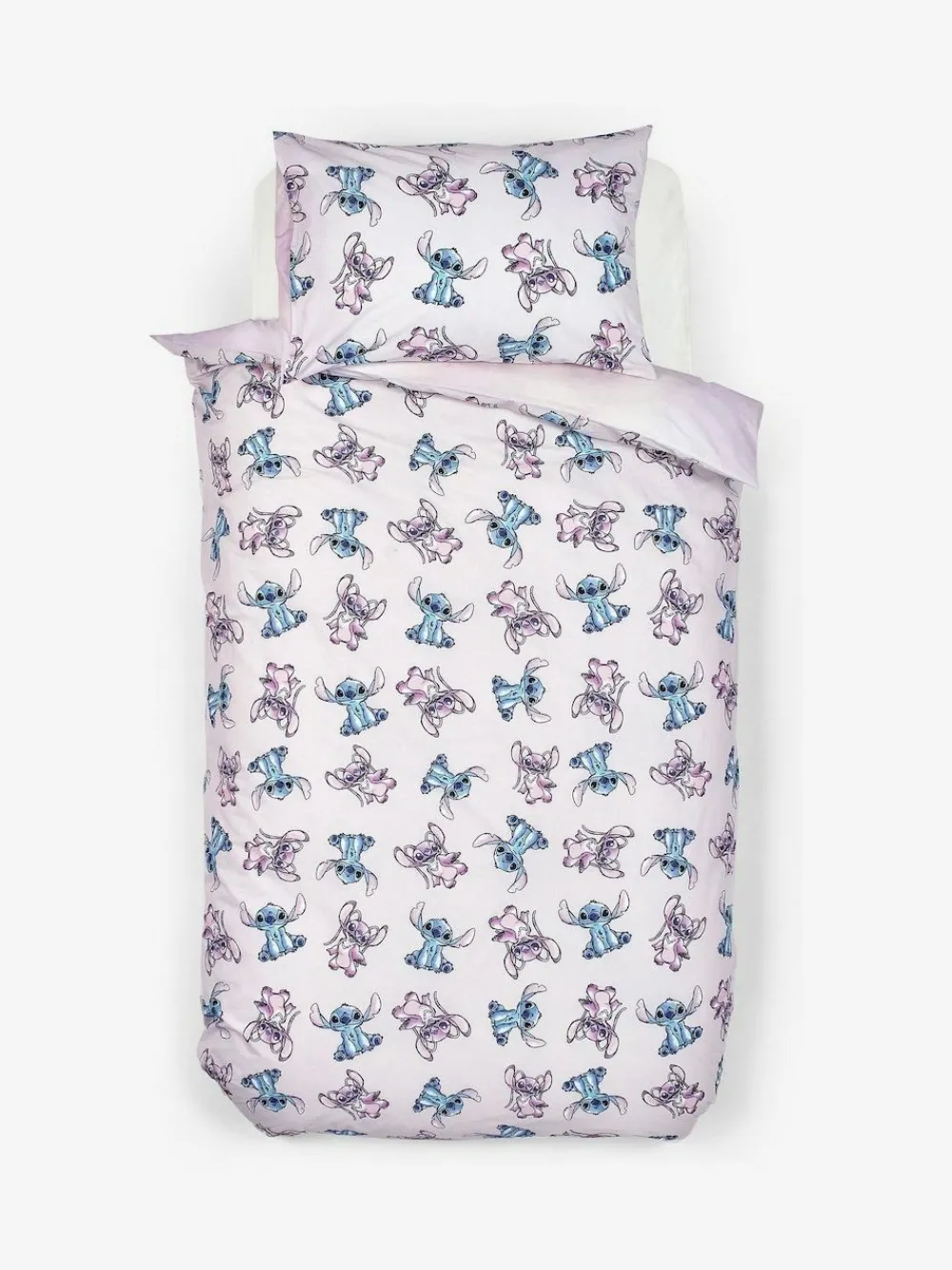 Hot Next Lilo & Stitch Purple Reversible 100% Cotton Duvet Cover and Pillowcase Set