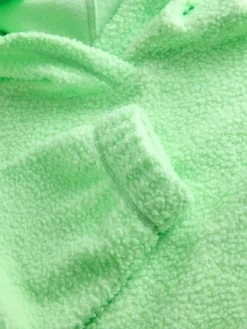 Online Next Soft Teddy Borg Longsleeve Hoodie Lime Green