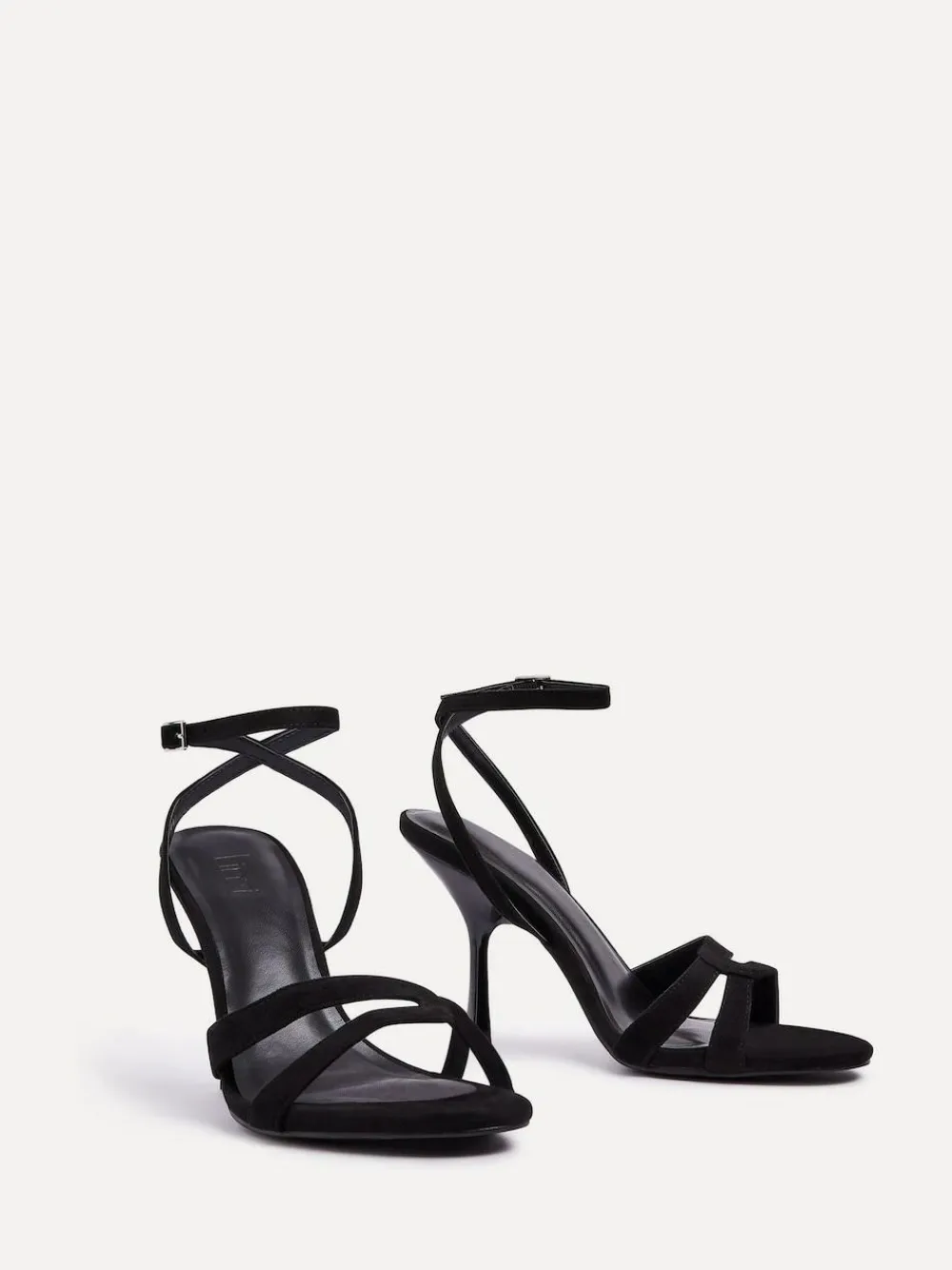 Online Linzi Bronte Heeled Sandals with Double Front Strap Black
