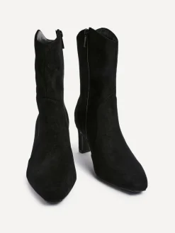 Best Linzi Calabasas Block Heel Ankle Boots Black