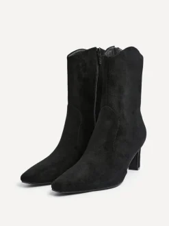 Best Linzi Calabasas Block Heel Ankle Boots Black
