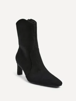 Best Linzi Calabasas Block Heel Ankle Boots Black