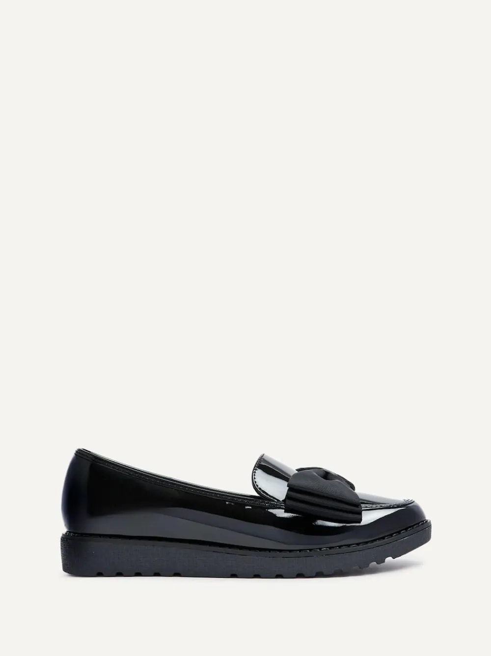 Best Linzi Cathy Platform Loafers with Large Bow Black