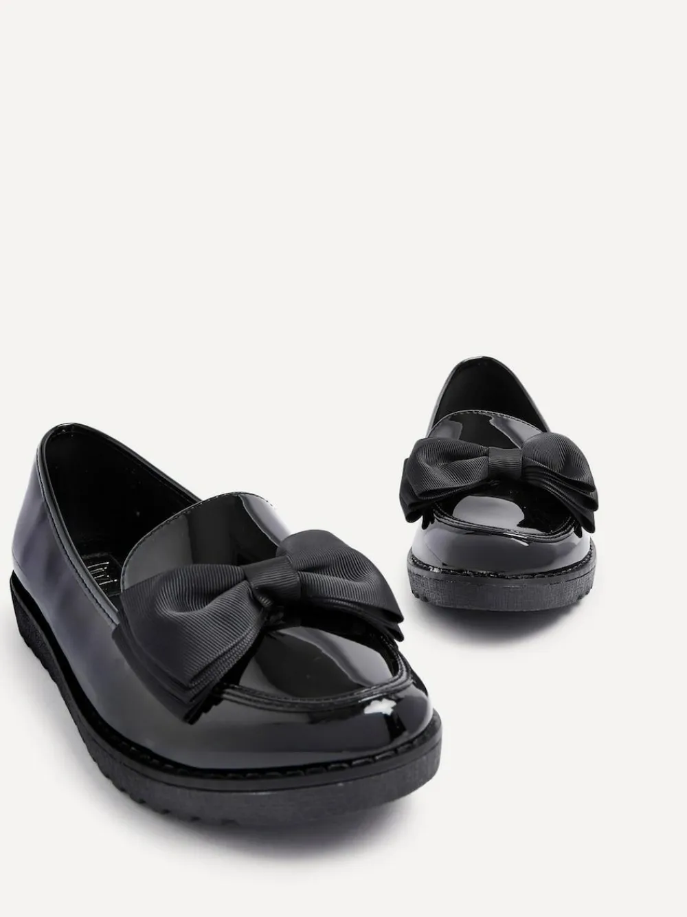 Best Linzi Cathy Platform Loafers with Large Bow Black