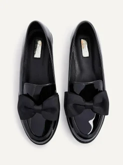 Best Linzi Cathy Platform Loafers with Large Bow Black