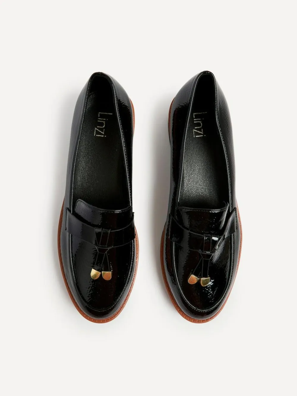 Linzi Nancy Patent Loafers With Tassel Detail^Women Flats