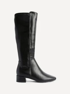 Linzi Revolve Stretch High Leg Boot With Low Block Heel^Women Boots & Wellies|Boots