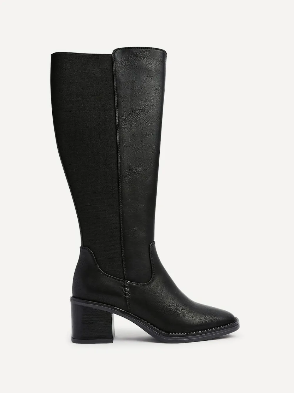 Linzi Reason Block Heel High Leg Boots With Back Stretch Panel^Women Boots & Wellies|Boots